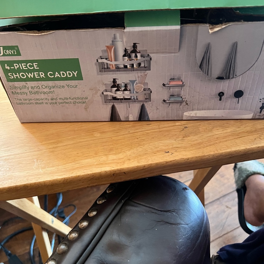 4-Piece Chrome Shower Caddy Set